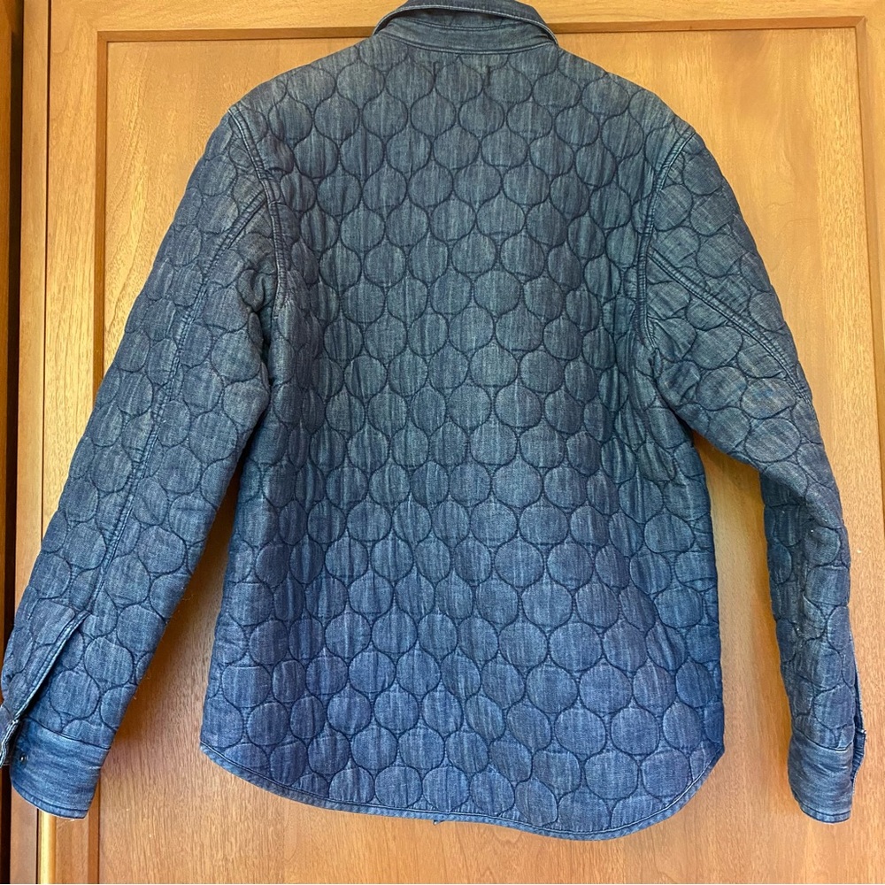Nordstrom Mens Quilted Denim snap front Shirt Jacket - Picture 3 of 8